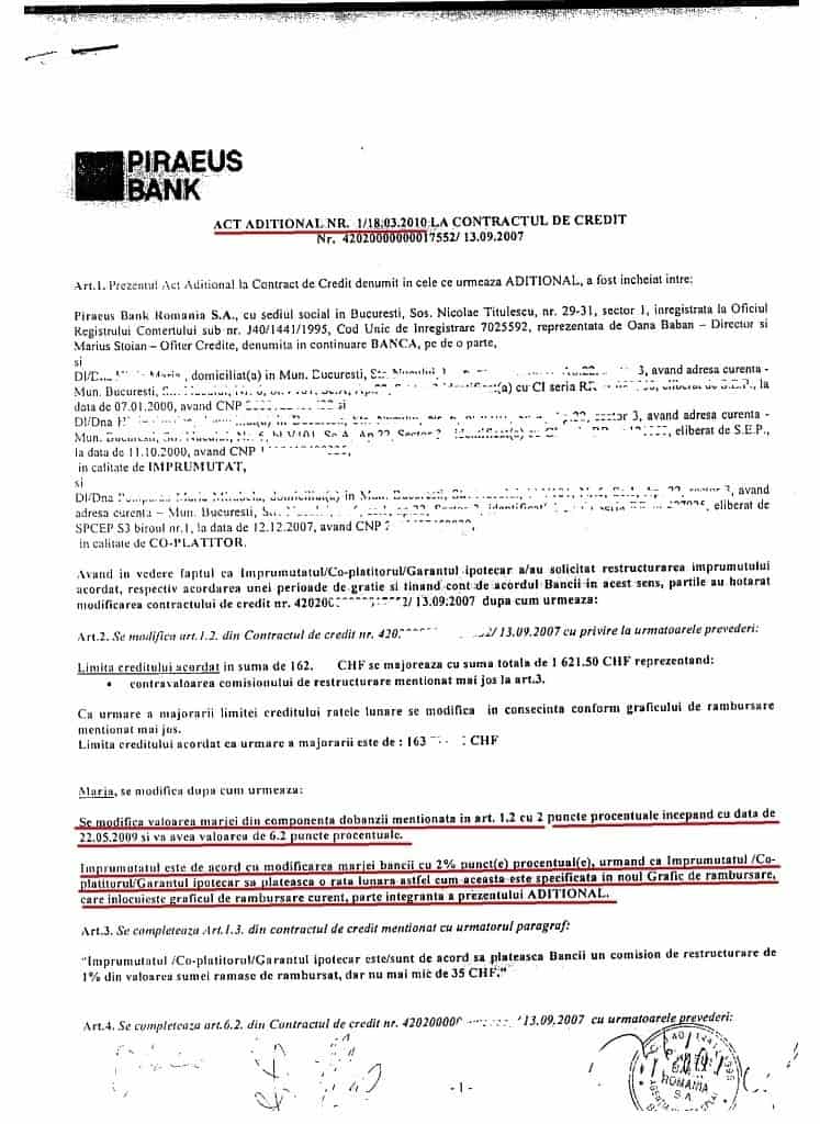 Contract Bancar Piraeus