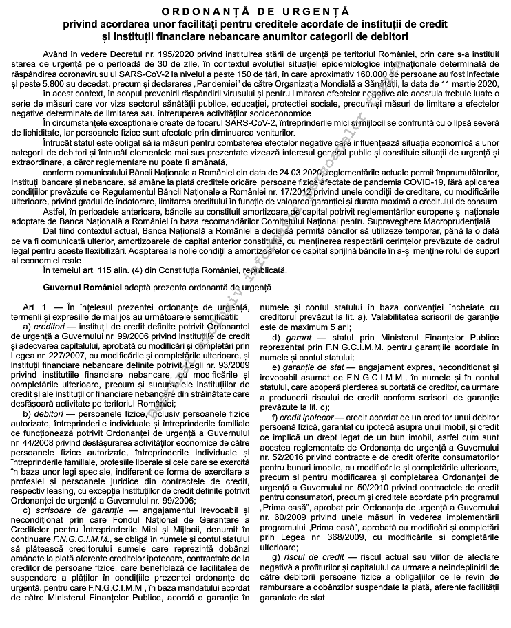 NOTIFICAREA DE SUSPENDARE A RATELOR
