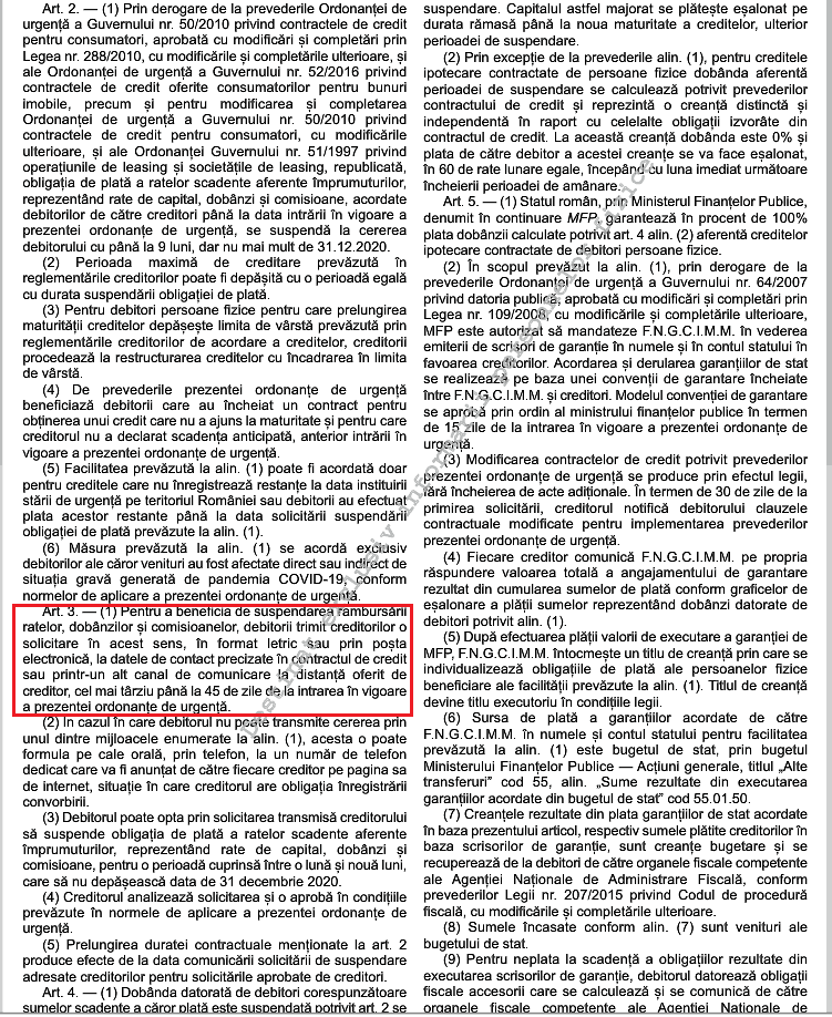 NOTIFICAREA DE SUSPENDARE A RATELOR avocat