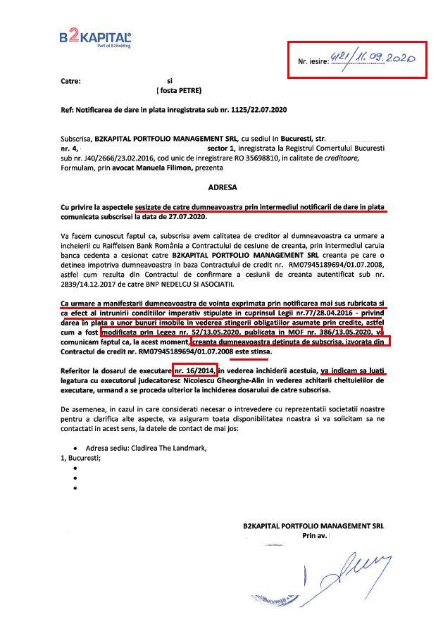 Recuperatorul Sterge Datoria Debitorului