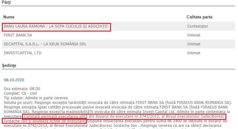 Invocarea Perimarii Executarii Silite