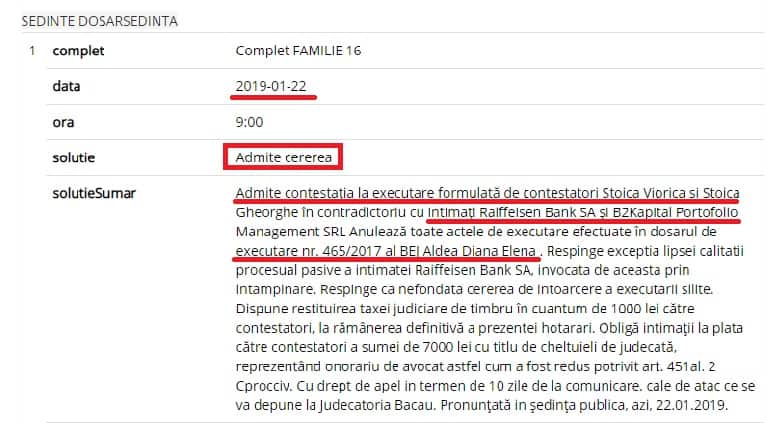 Executare Silita B2 Kapital