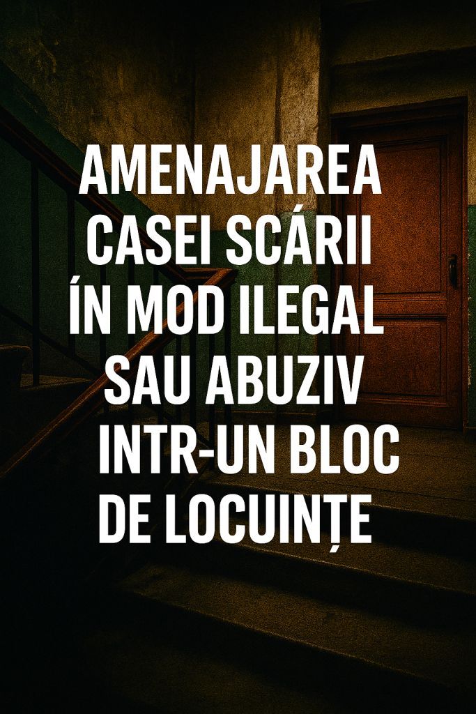 Amenajarea Casei Scării In Mod Ilegal Sau Abuziv Intr-un Bloc De Locuinte