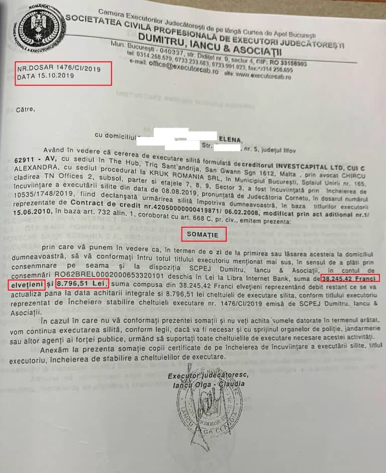 Executare Silita Abuziva