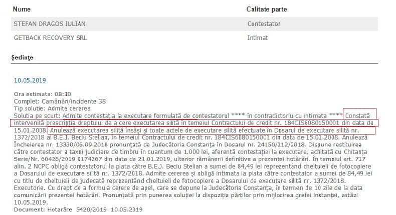 Executat Silit De Getback