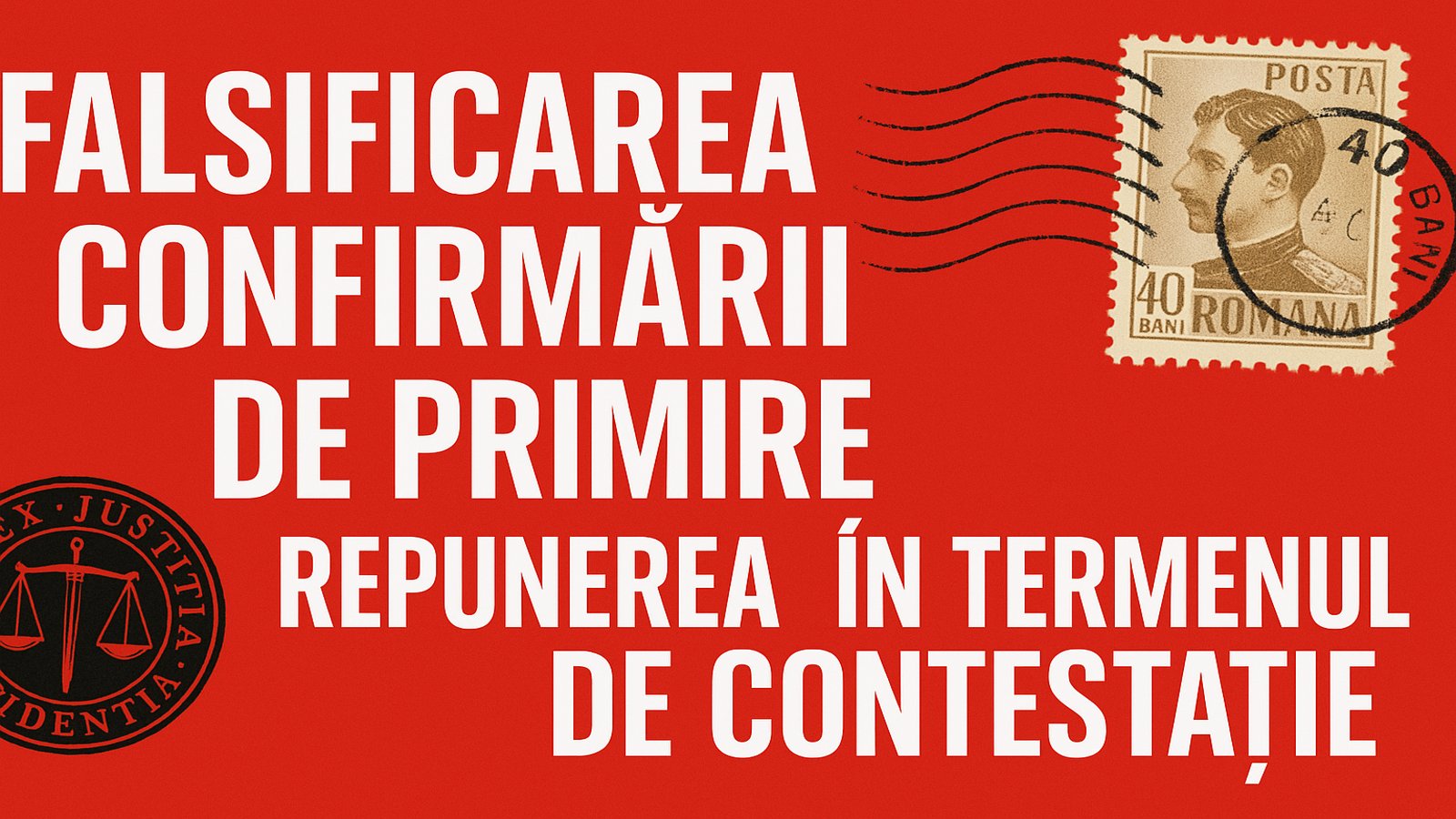 Falsificarea Confirmarii De Primire Sau A Dovezii De Inmanare – Repunerea In Termenul De Contestatie