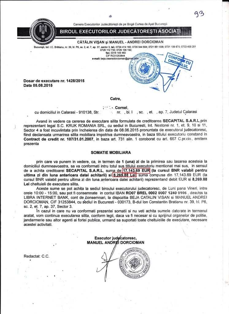 secapital si kruk avocat contestatie executare