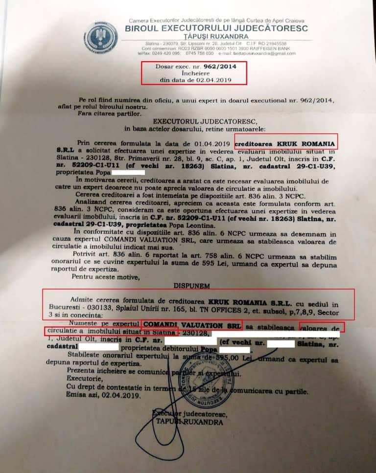 Expertul Evaluator in cadrul executarii silite