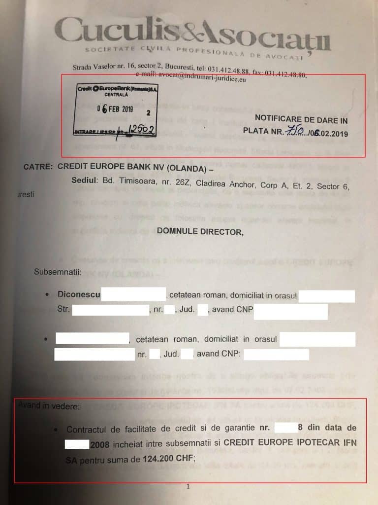 Notificari Succesive Banca