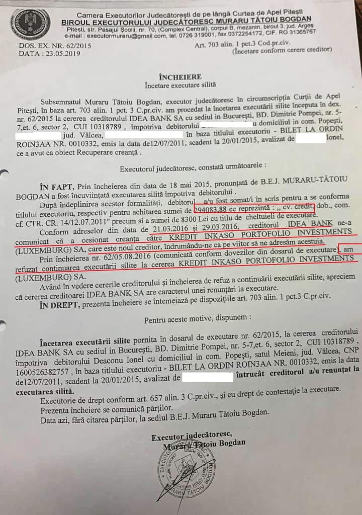 Radierea Ipotecii Imobiliare a recuperatorului de creante