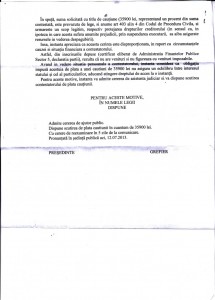 plata cautiune scutire