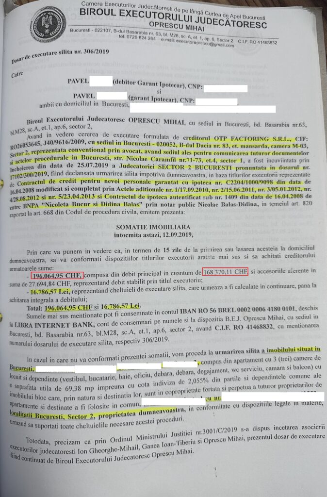 Executat Silit De Otp Factoring ZRT