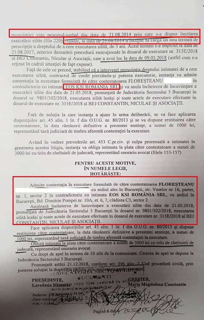 Executare Silita Eos Ksi