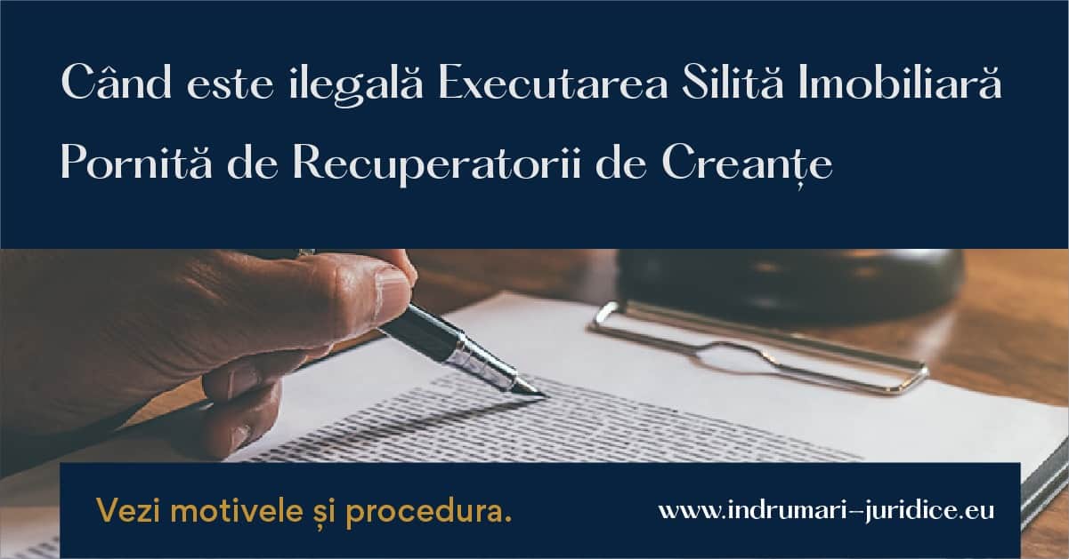 Contestatie La Executarea Silita Imobiliara Pornita De Recuperatorii De Creante
