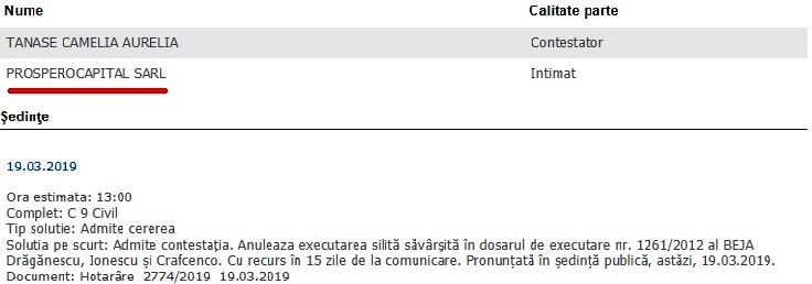 Contestatie Executare Silita Prosperocapital