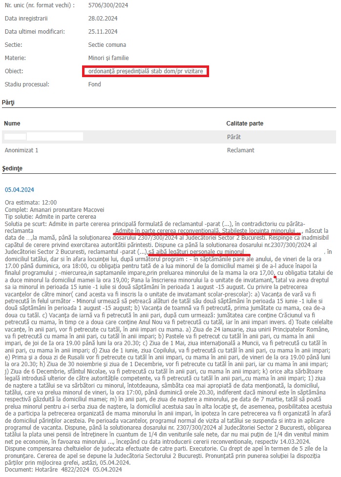 alienare parentala
