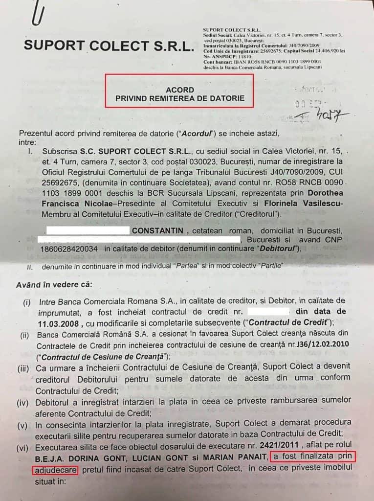 Stergerea Datoriei Reziduale