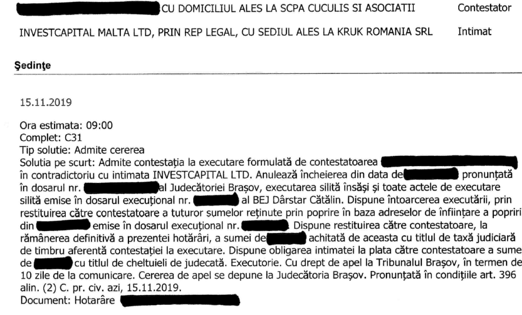 executat silit de investcapital
