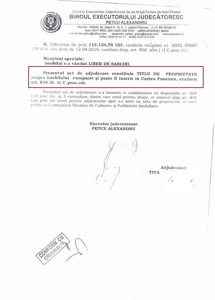 Vanzarea Imobilului La Licitatie