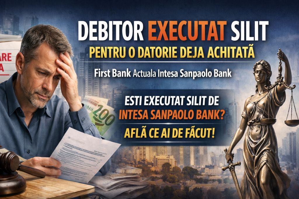 Debitor Executat Silit De First Bank Pentru O Datorie Deja Achitata Executat silit de Intesa Sanpaolo Bank
