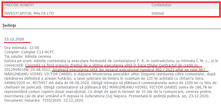 Executat silit de investcapital