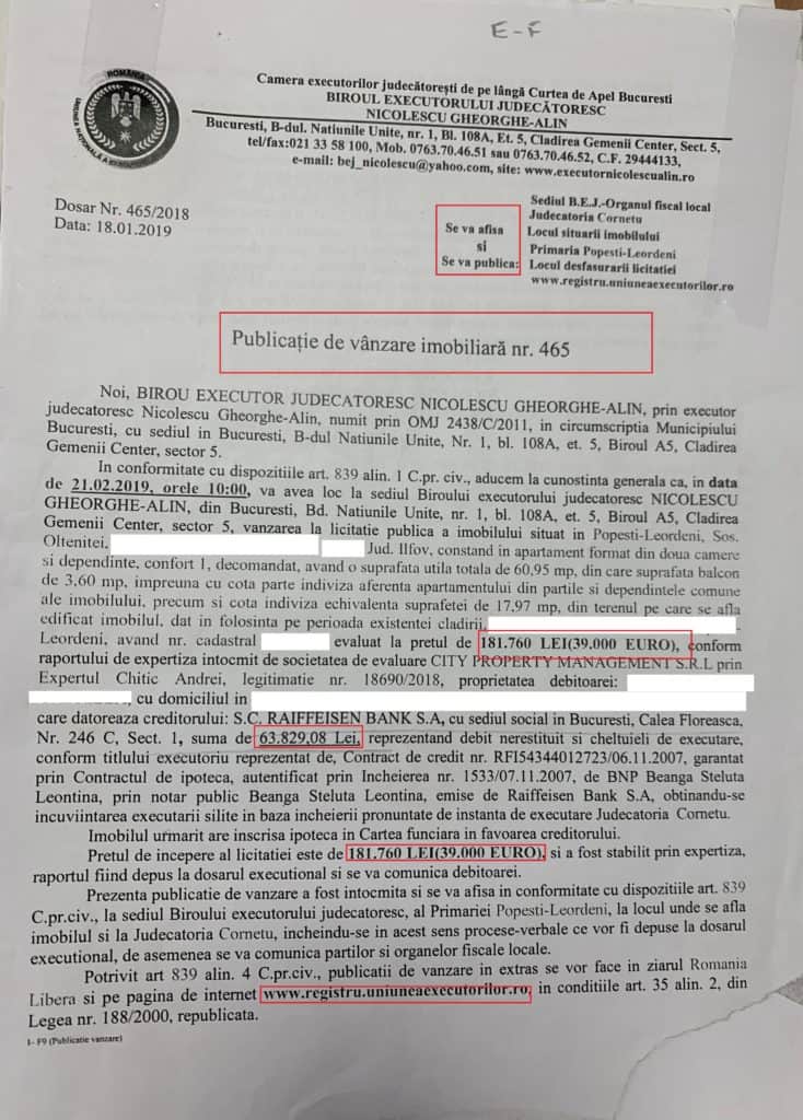 Publicatie De Vanzare Imobiliara
