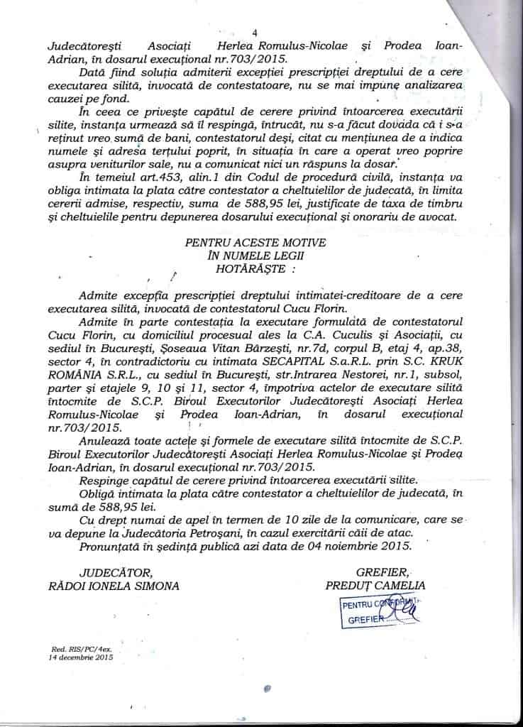 sentinta cucu florin