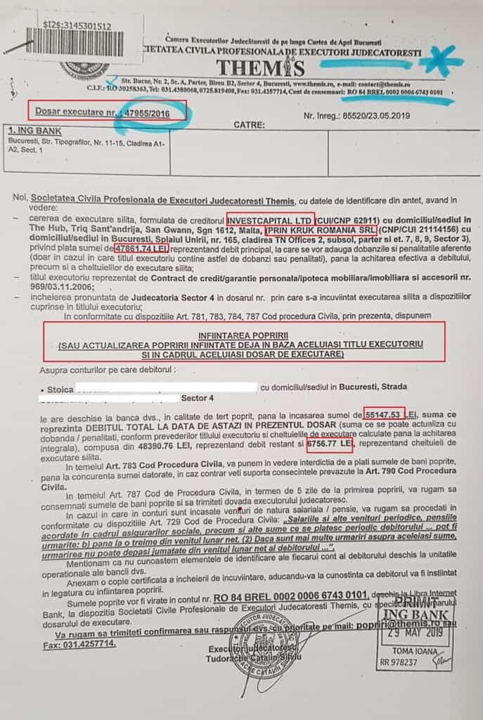 Anularea Actualizarii Creantei Recuperatorului