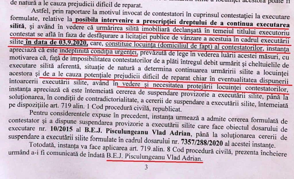 Suspendarea Executarii Silite Imobiliare